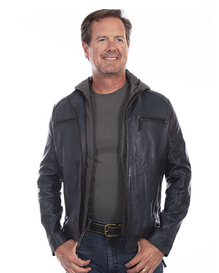 Men's Lambskin Zip Front Jacket