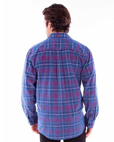 Men's Corduroy Plaid Shirt