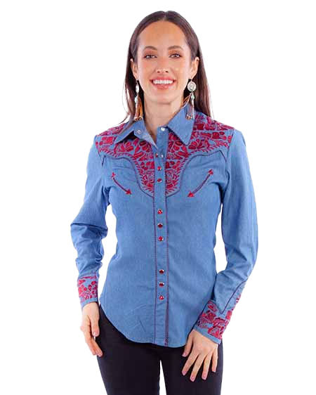 Women's Floral Embroidered Blouse