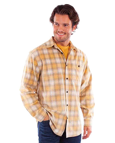 Men's Corduroy Plaid Shirt