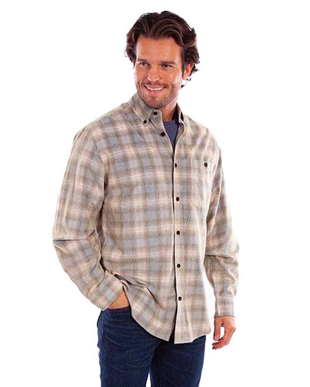 Men's Corduroy Plaid Shirt