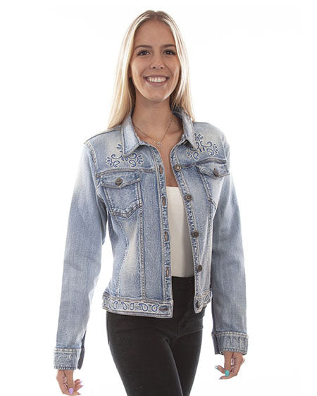 Women's Beaded Jean Jacket