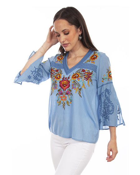 Women's Floral Embroidered Blouse