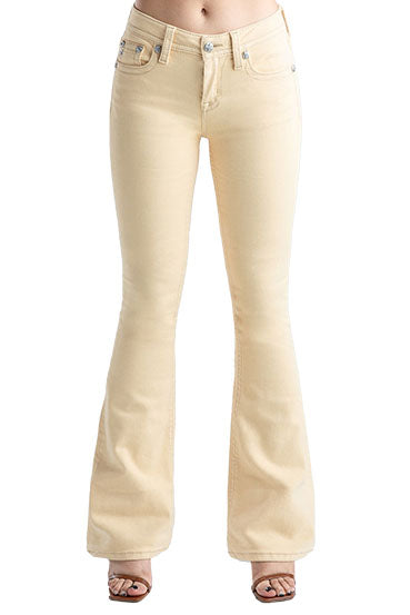 Women's Horseshoe Mid Rise Flare Jeans