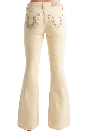 Women's Horseshoe Mid Rise Flare Jeans