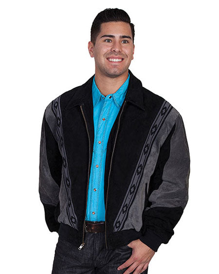 Men's Two-Toned Boar Suede Jacket