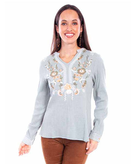 Women's Embroidered Pull Over Top