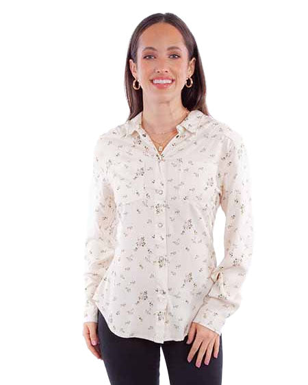 Women's Floral Snap Front Blouse