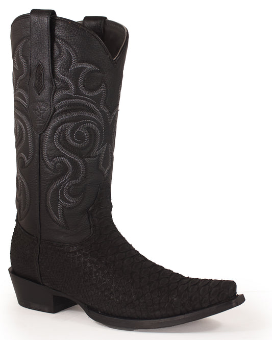 Men’s Suede Python Western Boots