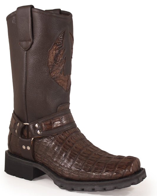 Men's Caiman Tail Motorcycle Boots