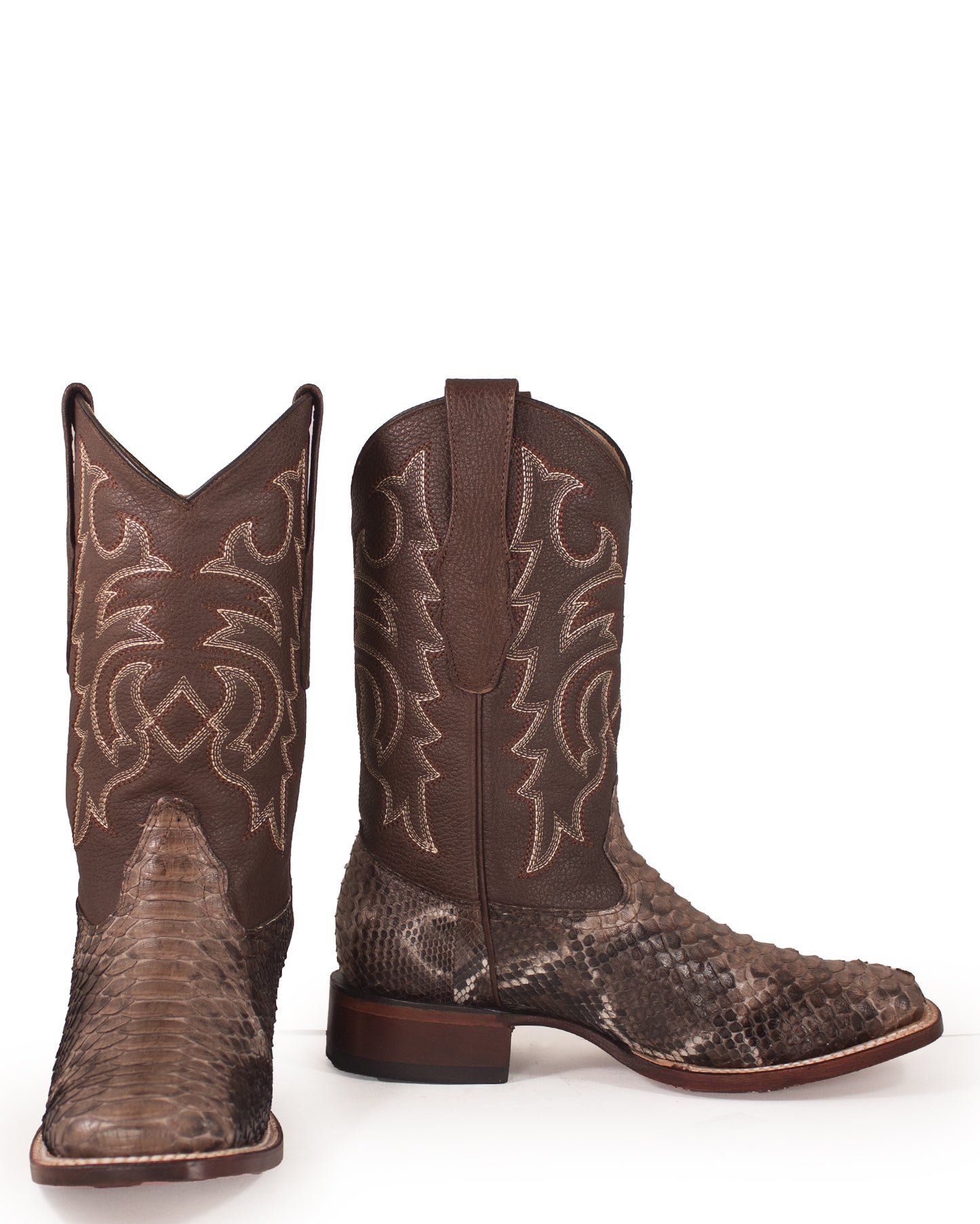 Men's Python Square Toe Western Boots