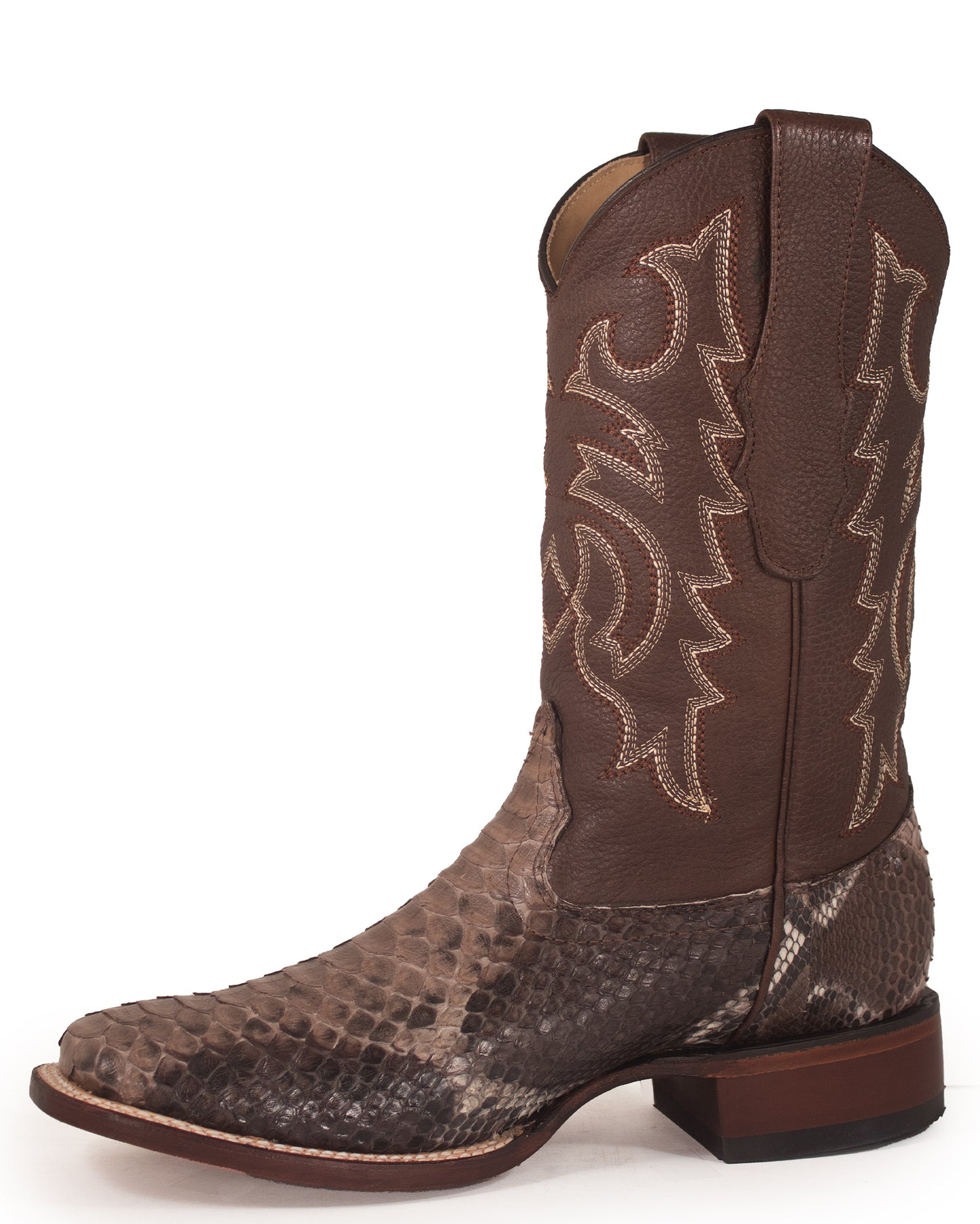 Men's Python Square Toe Western Boots