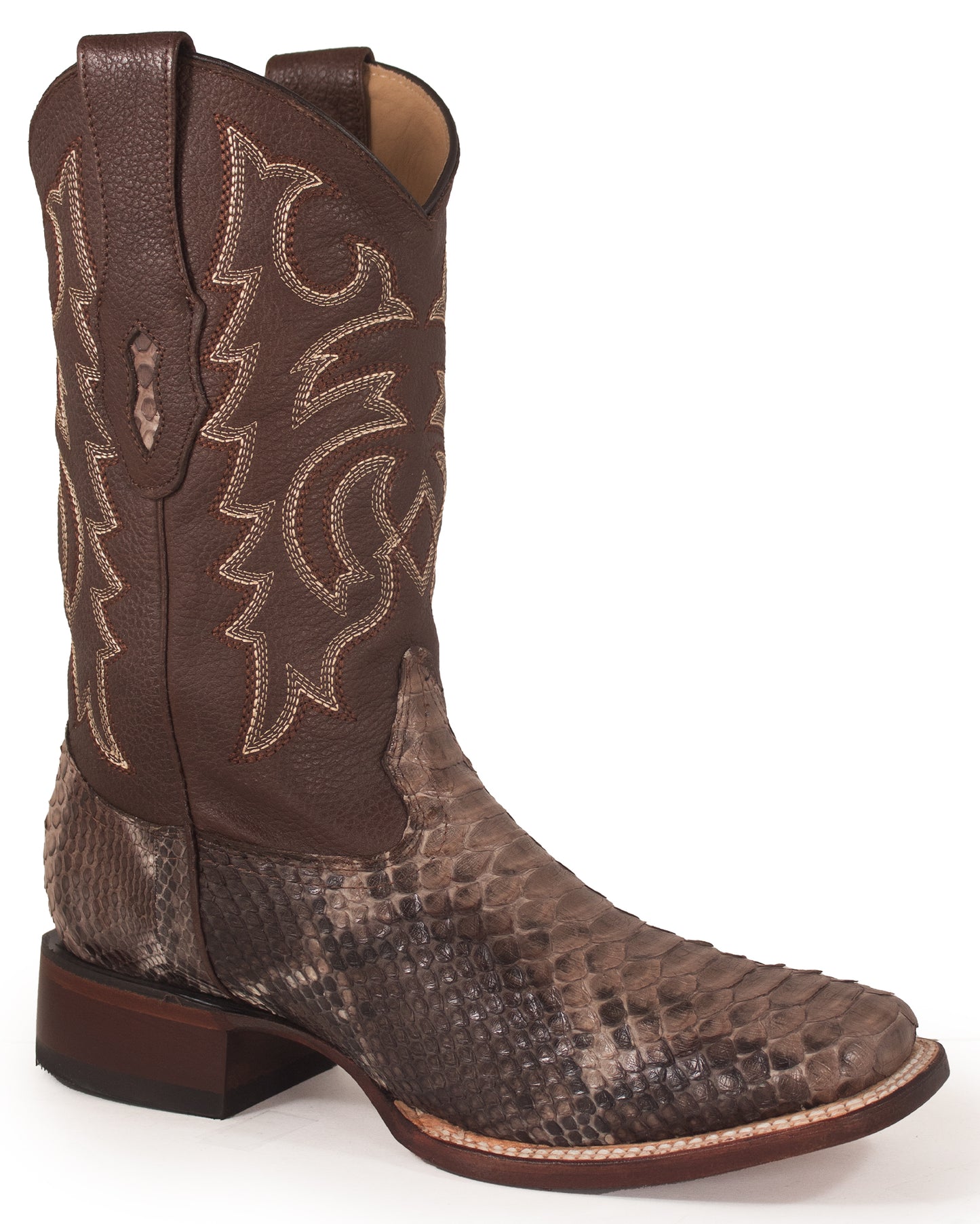 Men's Python Square Toe Western Boots