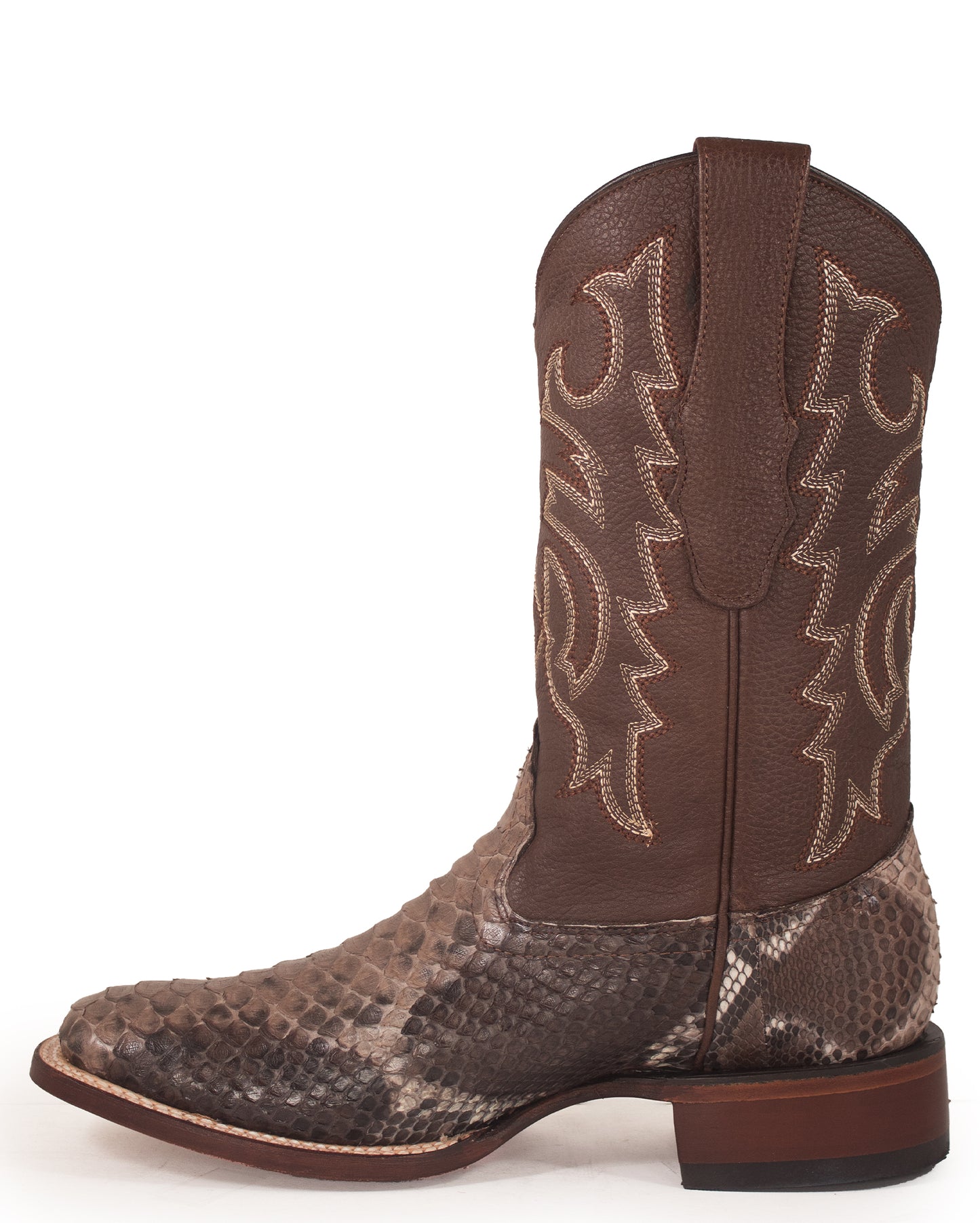 Men's Python Square Toe Western Boots