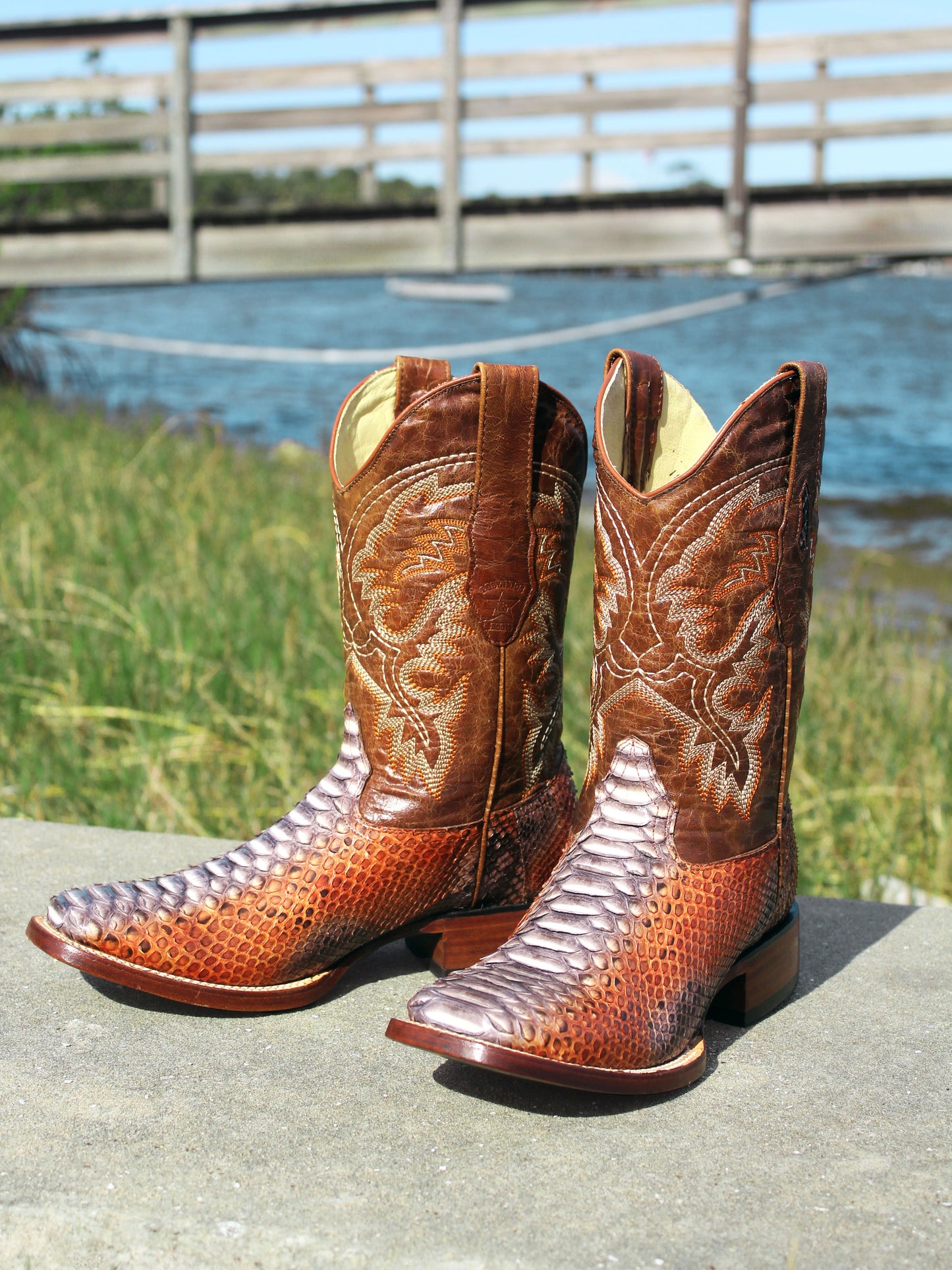 Men's Python Western Boots