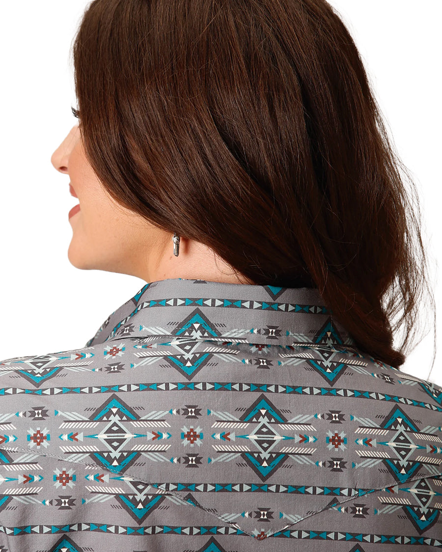 Women's Geometric Aztec Western Shirt