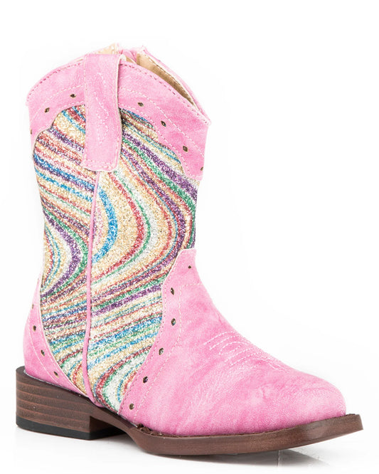 Toddlers' Glitter Swirl Western Boots