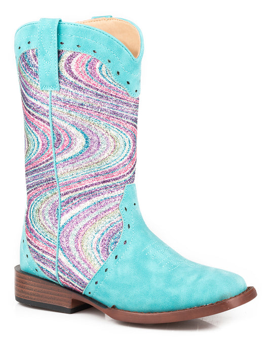 Girls' Glitter Swirl Western Boots