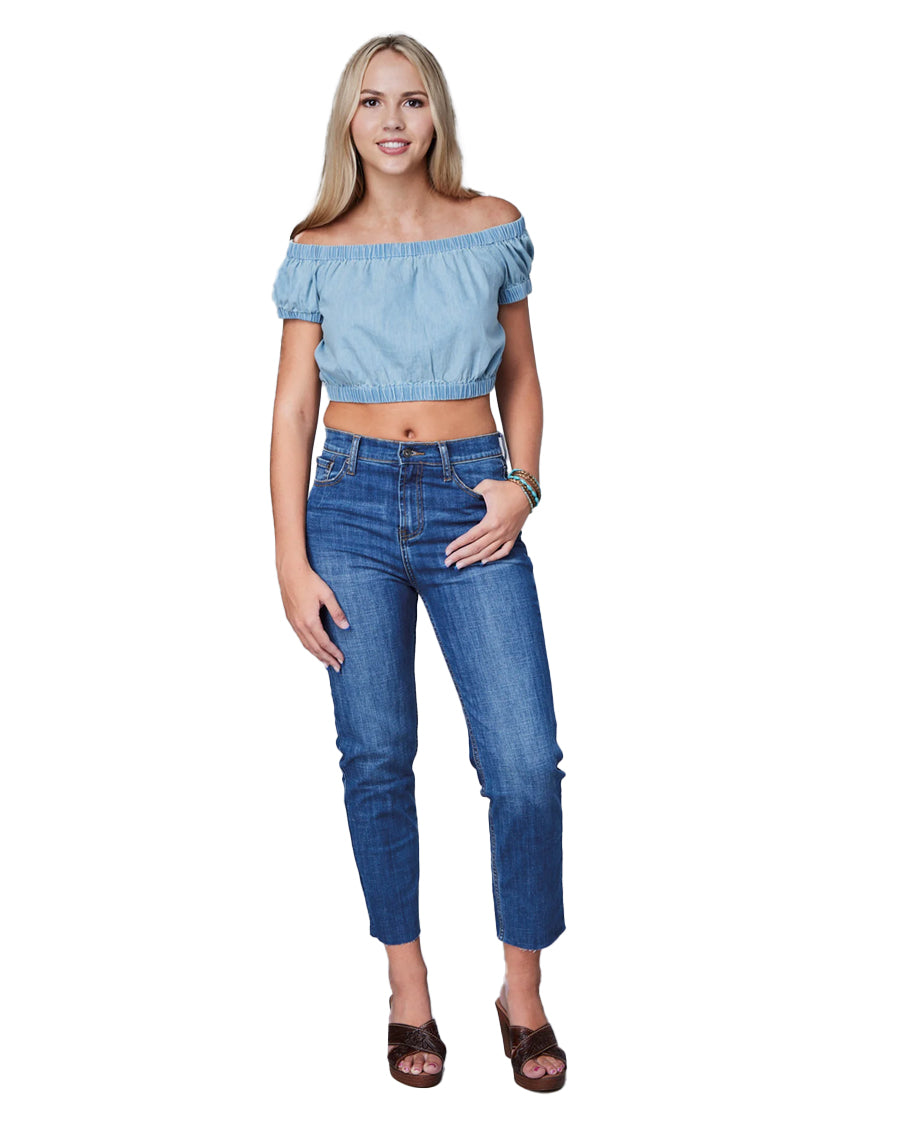 Women's Denim Crop Top