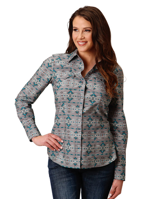 Women's Geometric Aztec Western Shirt