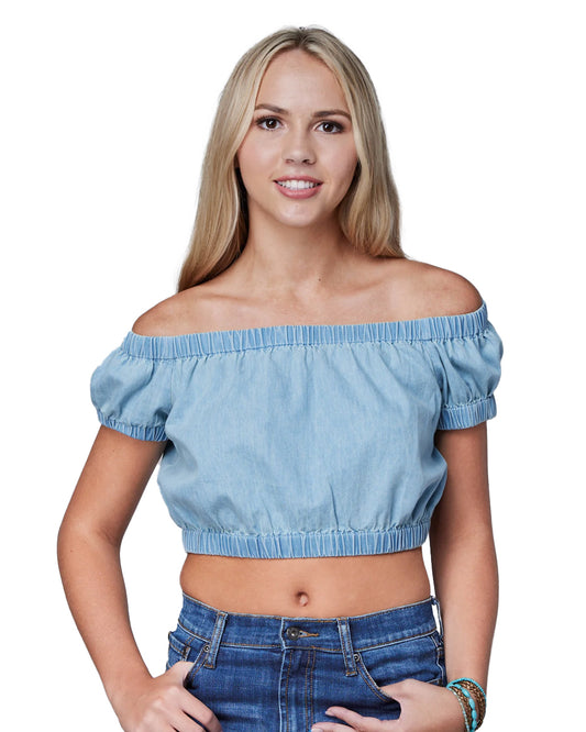 Women's Denim Crop Top