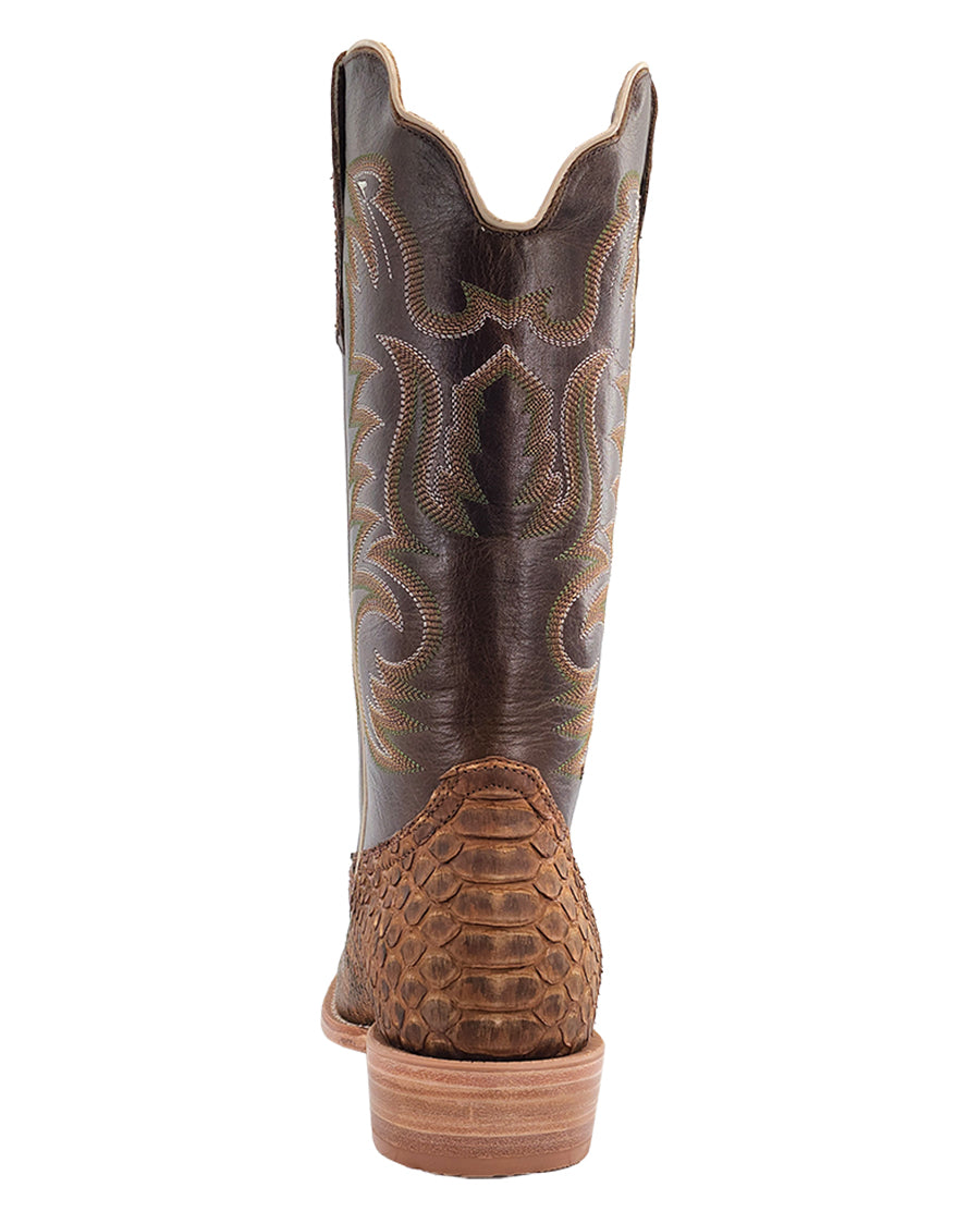 Men's Beige Sueded Exotic Western Boots