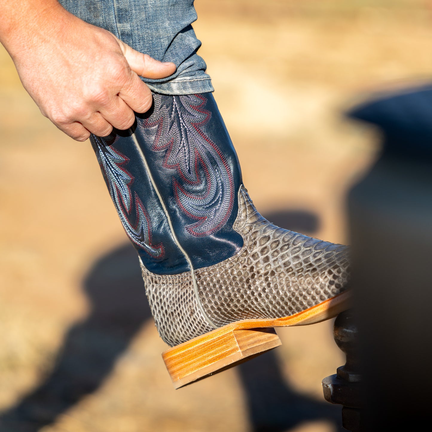 Men's Pacific Sueded Exotic Western Boots