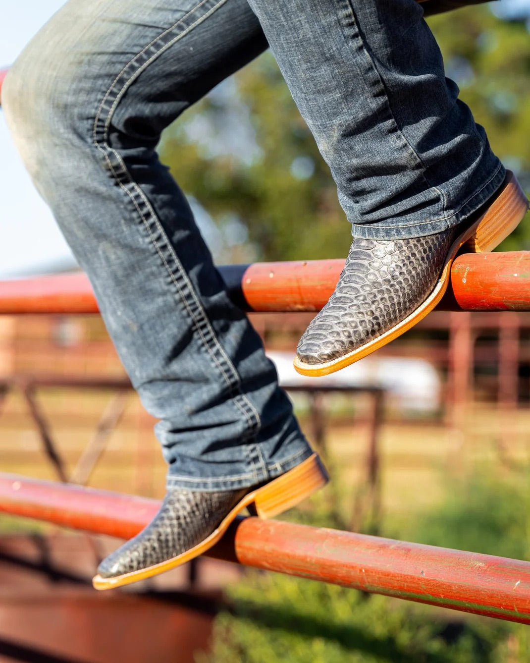 Men's Pacific Sueded Exotic Western Boots