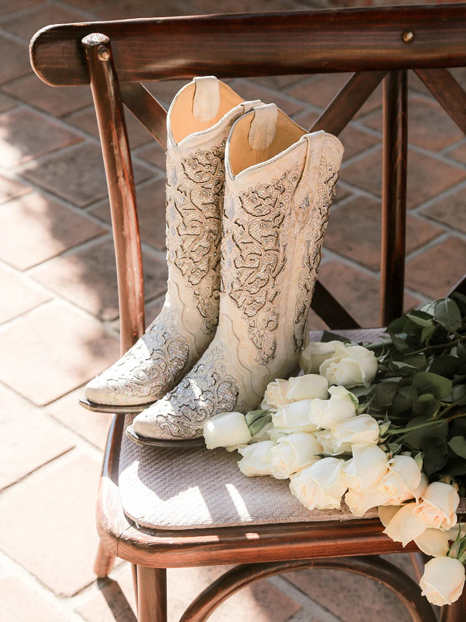 Women's Glitter and Crystals Wedding Boots