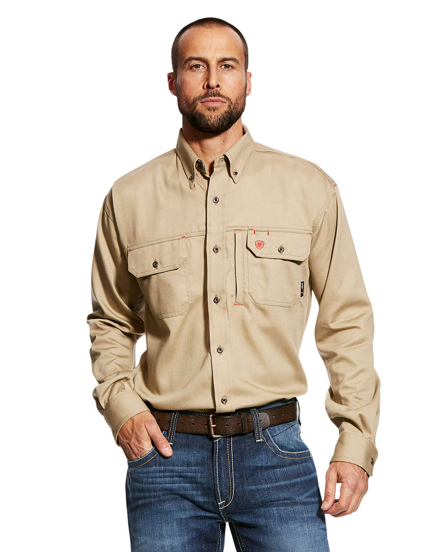 Men's FR Solid Vent Work Shirt