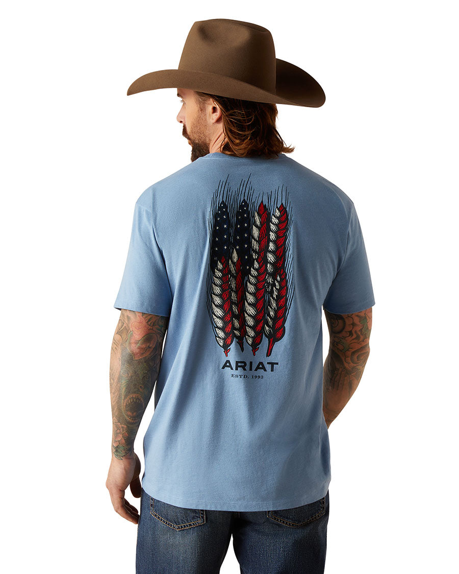 Men's Ariat Wheat Flag T-Shirt