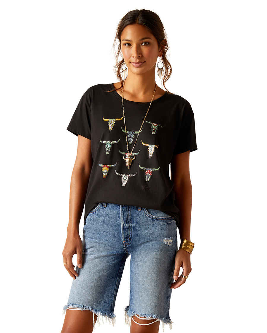 Women's Deco Skulls T-Shirt