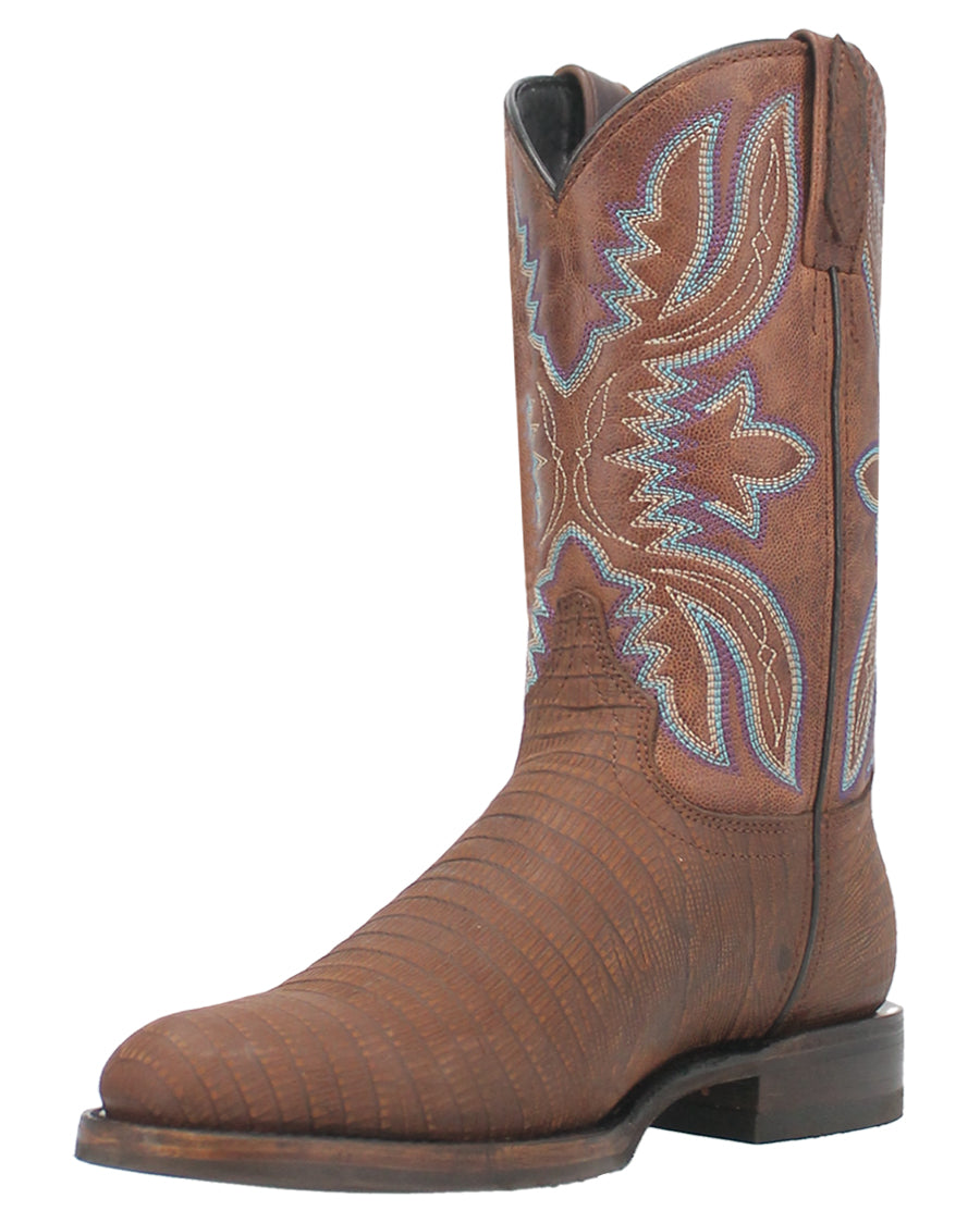 Men's Saw Buck Lizard Print Western Boots