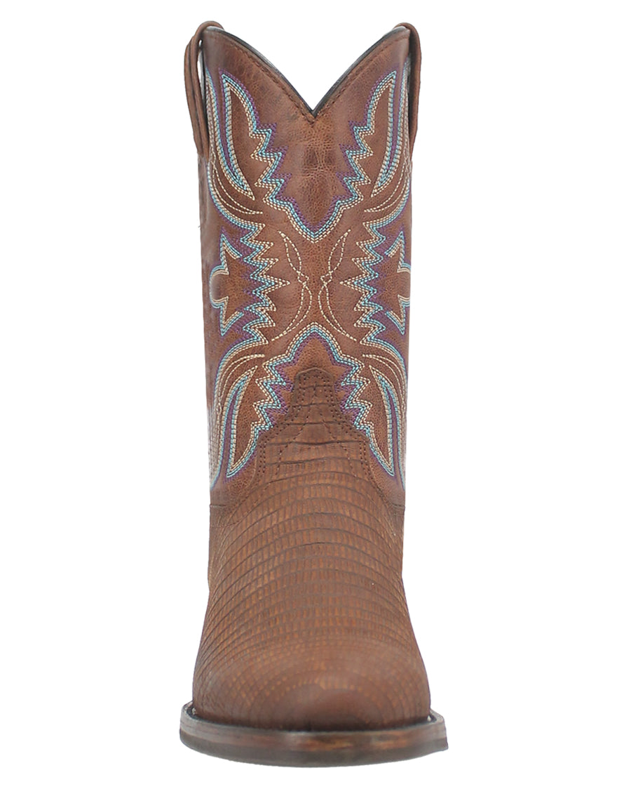 Men's Saw Buck Lizard Print Western Boots