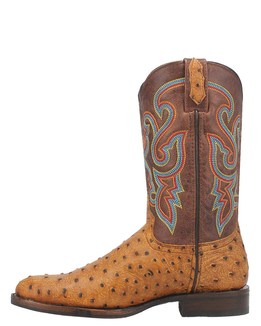 Men's Ranger Ostrich Print Western Boots