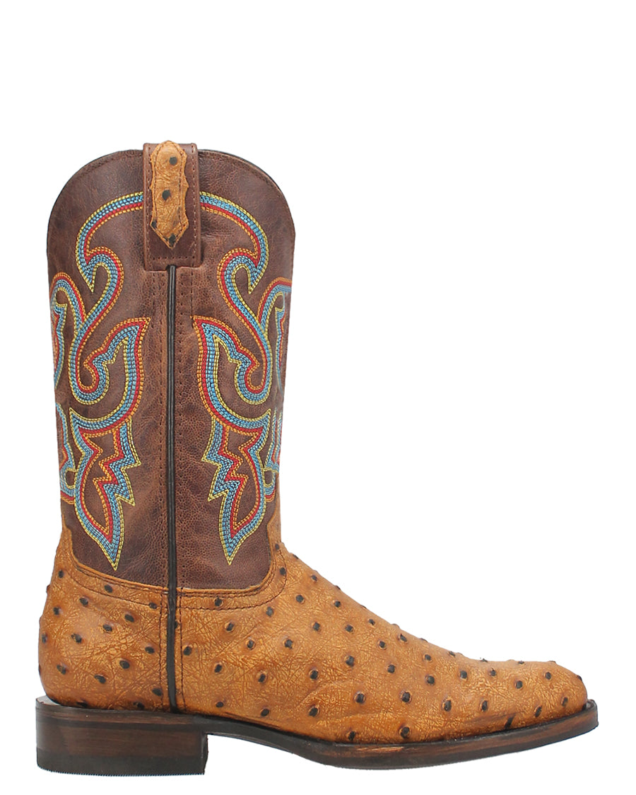 Men's Ranger Ostrich Print Western Boots