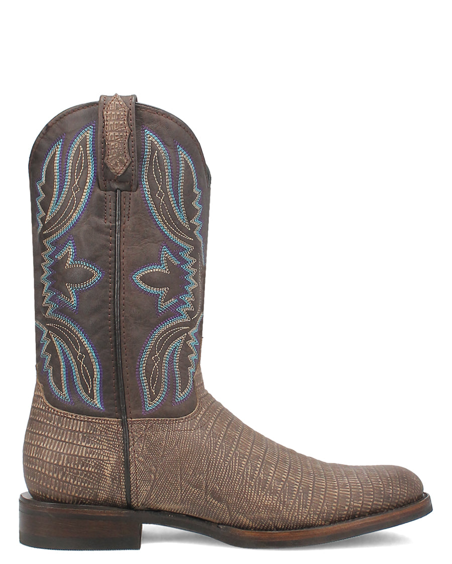 Men's Saw Buck Lizard Print Western Boots