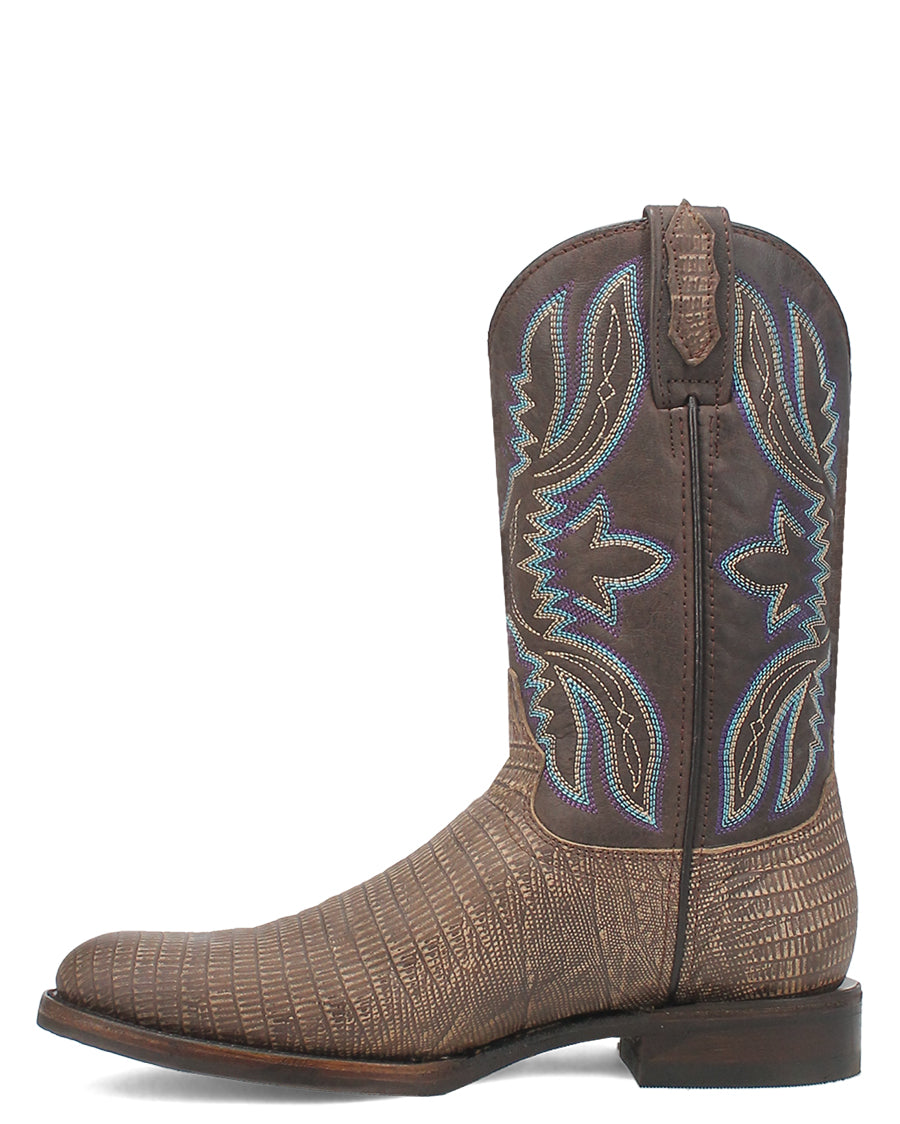 Men's Saw Buck Lizard Print Western Boots