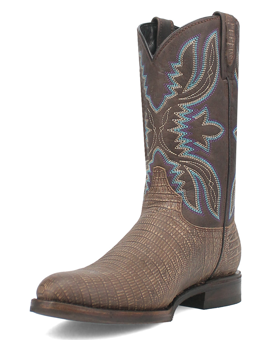 Men's Saw Buck Lizard Print Western Boots