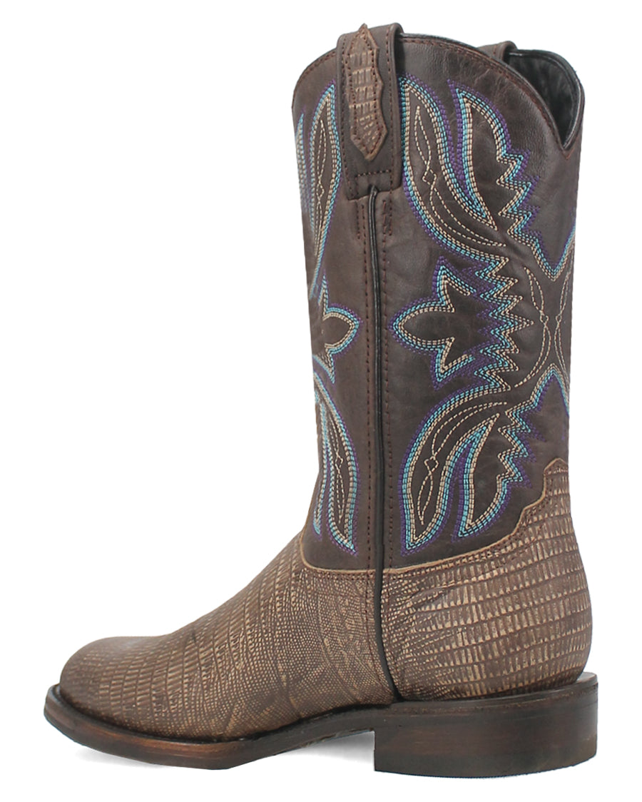 Men's Saw Buck Lizard Print Western Boots