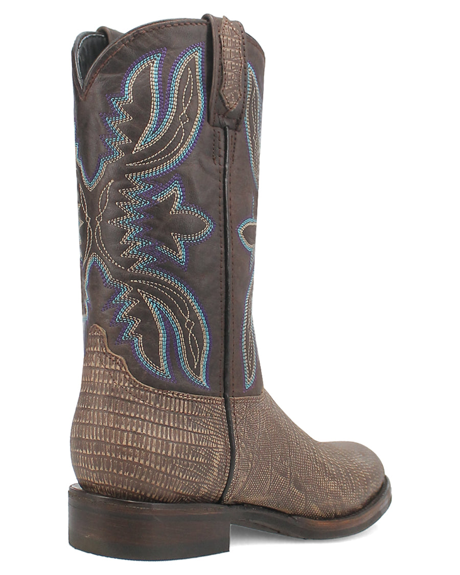 Men's Saw Buck Lizard Print Western Boots