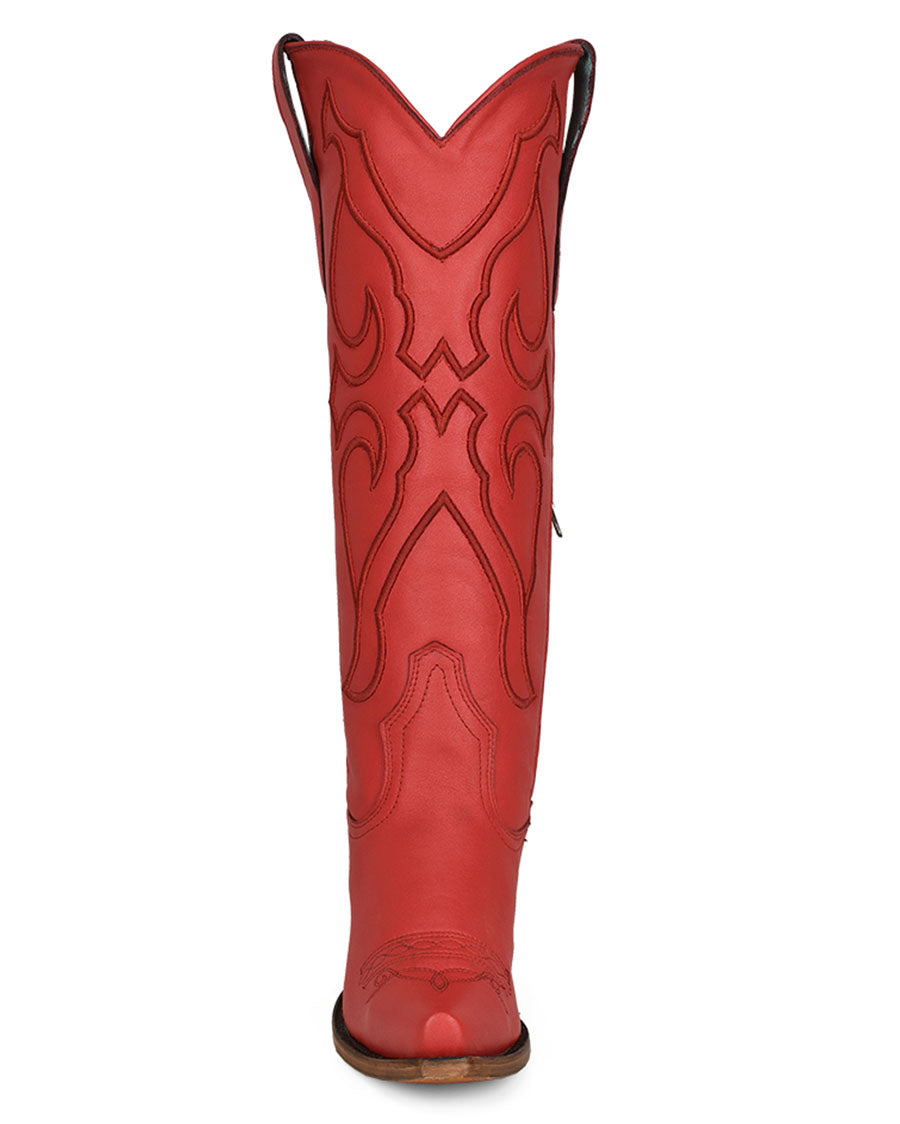 Women's Solid Embroidery Tall Top Western Boots