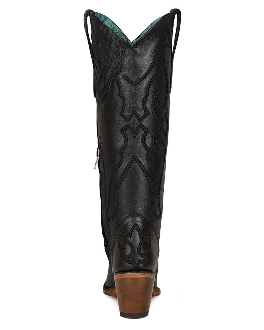 Women's Solid Embroidery Tall Top Western Boots