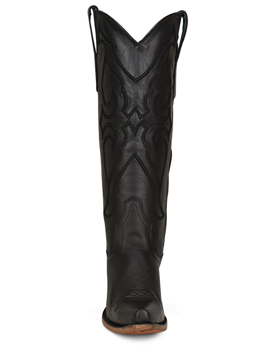 Women's Solid Embroidery Tall Top Western Boots