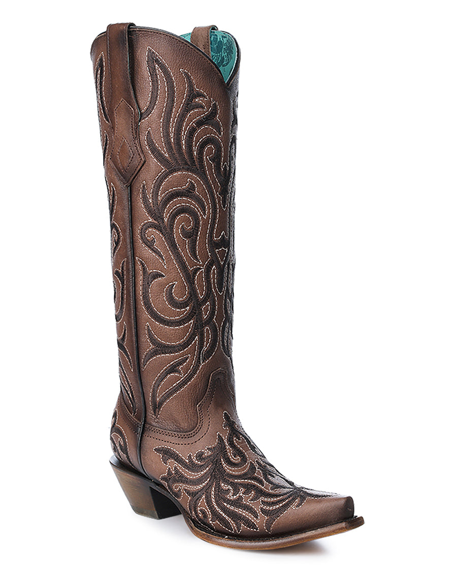 Women's Embroidery Tall Top Western Boots