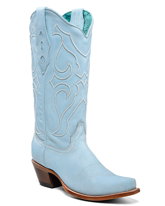 Women's Solid Embroidery Western Boots