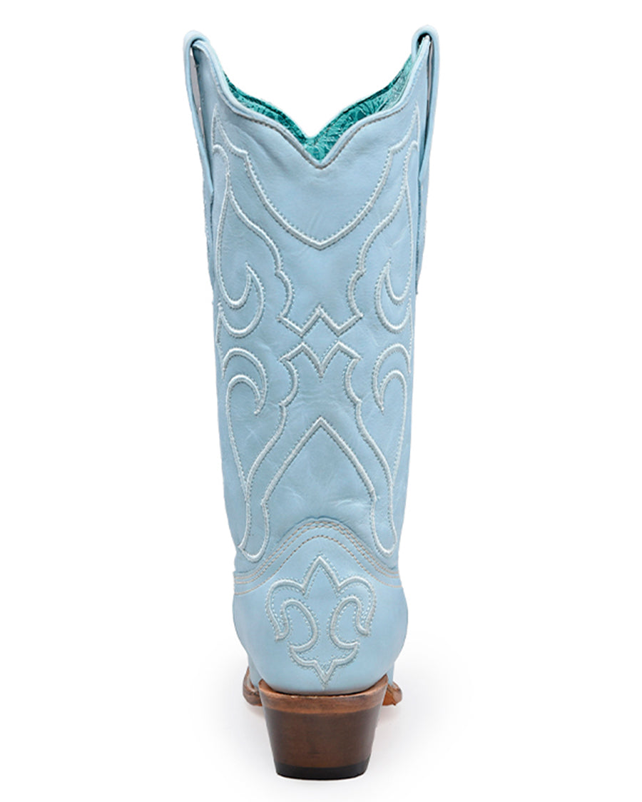 Women's Solid Embroidery Western Boots