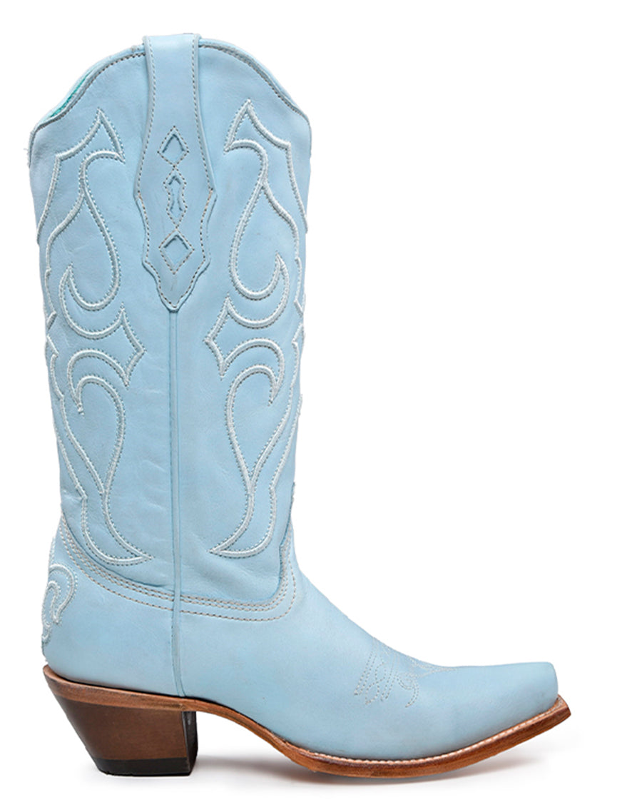 Women's Solid Embroidery Western Boots