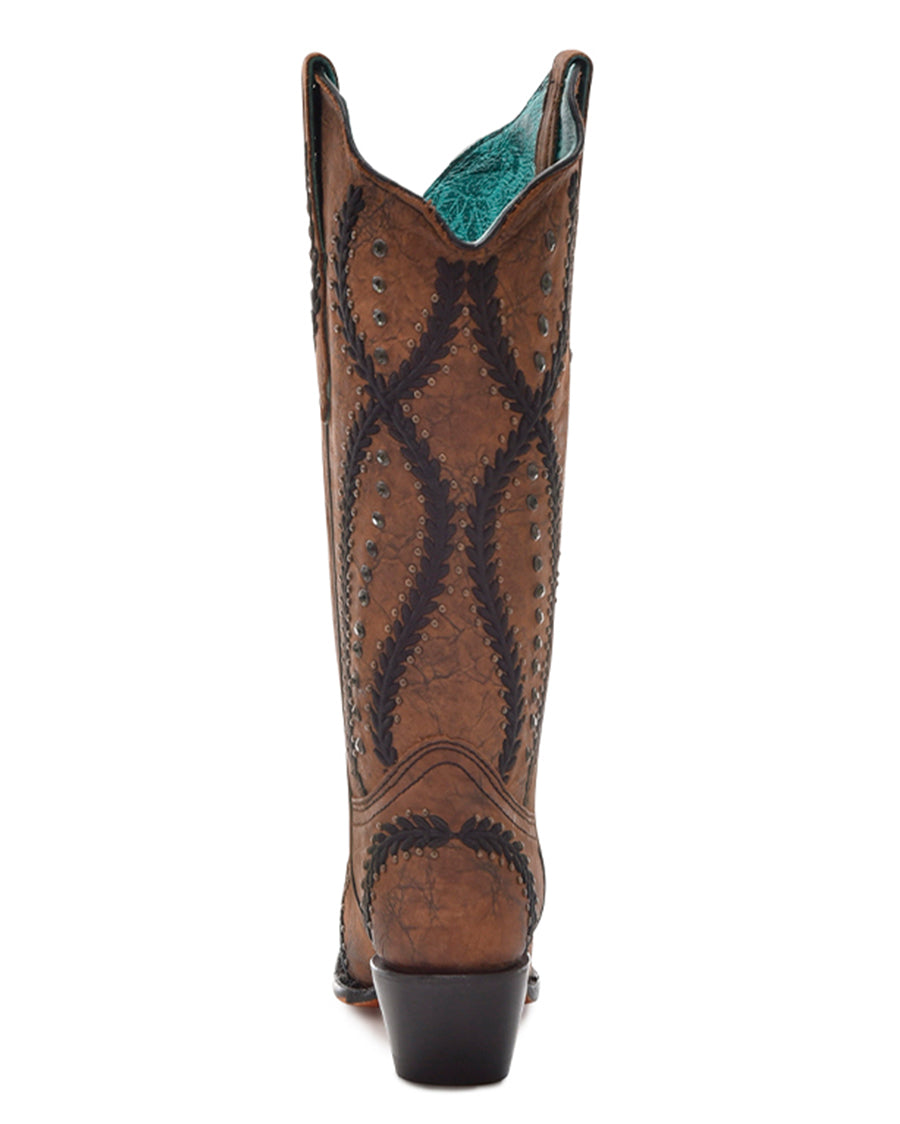 Women's Embroidery Crystals & Studs Western Boots