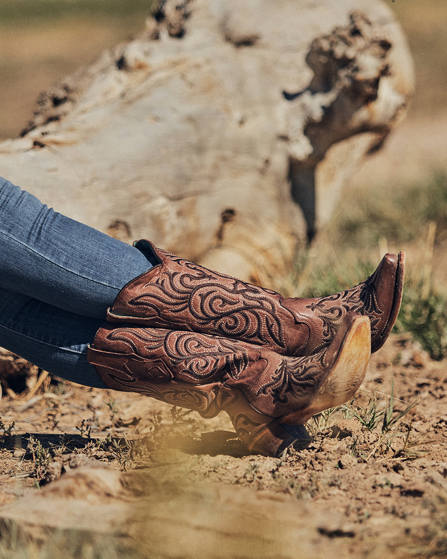 Women's Embroidery Tall Top Western Boots